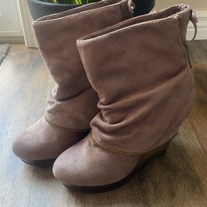 “Not Rated " faux suede booties. Never worn.